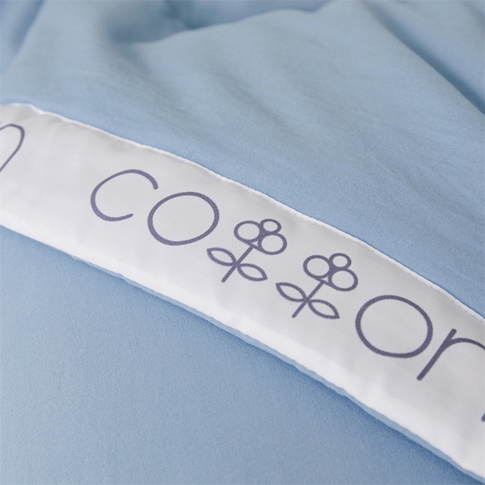 91家纺网 家纺一手货源 找家纺 西域种棉人·千百笠 2025新款A类100%新疆棉花夏凉被纯棉全棉填充毛巾绣绣花纯色双拼原棉空调被夏被 千寻晴空蓝