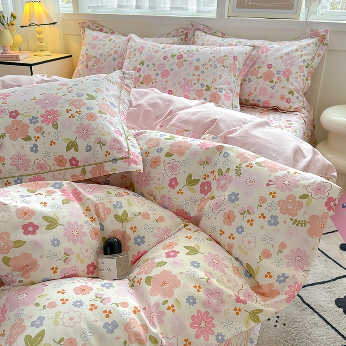 91家纺网 家纺一手货源 找家纺 红粉佳人家纺 2025春夏新款A类全棉纯棉12868纯棉单被套 倾心之恋