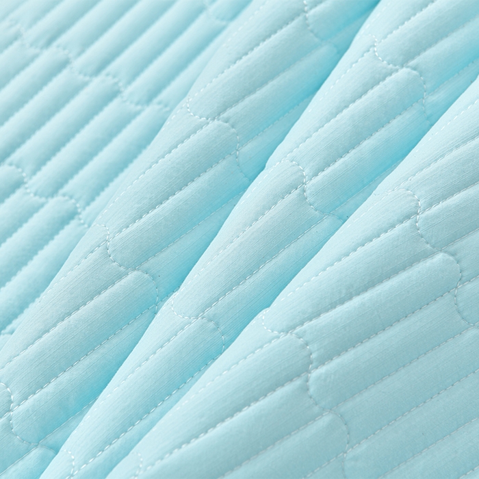 91家纺网 家纺一手货源 找家纺 星窝家纺 2025新款水洗棉花边床裙式多功能床盖三件套 经典蓝色