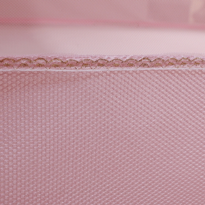 91家纺网 家纺一手货源 找家纺 夏彩 2025新款U型三开门外穿坐床蚊帐系列-货号88538/88539 88539粉色