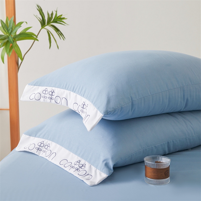 91家纺网 家纺一手货源 找家纺 西域种棉人·千百笠 2025新款A类100%新疆棉花夏凉被纯棉全棉填充毛巾绣绣花纯色双拼原棉空调被夏被 千寻晴空蓝