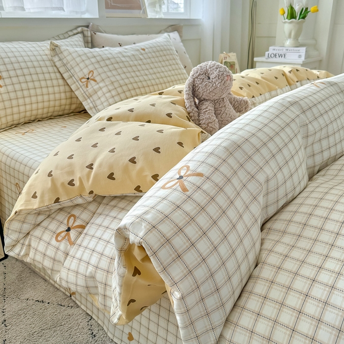 91家纺网 家纺一手货源 找家纺 红粉佳人家纺 2025春夏新款A类全棉纯棉12868纯棉单被套 极简主义