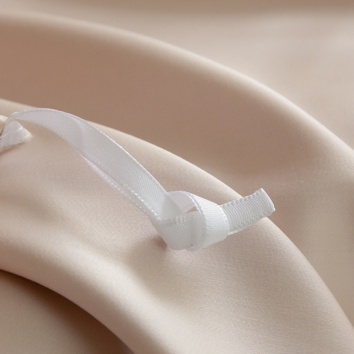 91家纺网 家纺一手货源 找家纺 云栖家居 202560支兰精天丝纯拼色四件套 香槟咖