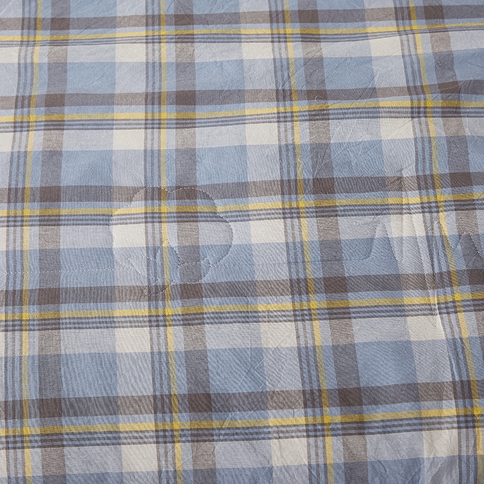 91家纺网 家纺一手货源 找家纺 西域种棉人·千百笠 2025新款A类100%新疆棉花夏凉被纯棉全棉填充原棉空调被手工宽边水洗棉夏被 雅致-蓝格