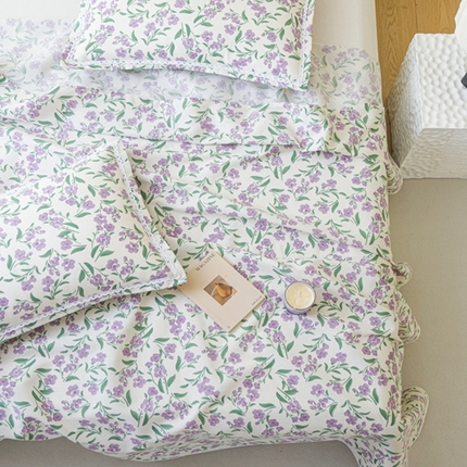 91家纺网 家纺一手货源 找家纺 （总）萌宝老粗布毛绒玩具 2025新款原棉老粗布印花床单系列细纱帆布软凉席三枚段条花边款