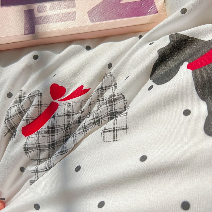 91家纺网 家纺一手货源 找家纺 悦织湾家纺 2025新款亲肤芦荟棉四件套轻奢印花磨毛床上用品亲肤棉四件套 格子汪