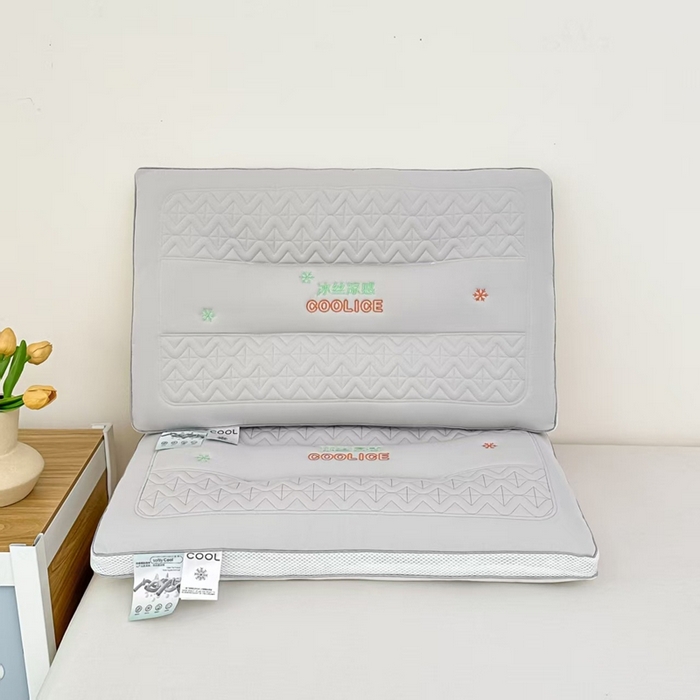 91家纺网 家纺一手货源 找家纺 宇诺家纺 2025新款冰丝凉感枕芯 灰色 800克