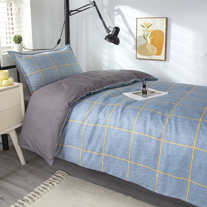 91家纺网 家纺一手货源 找家纺 悦织湾家纺 2025新款印花学生宿舍亲肤芦荟棉三件套单双人四件套轻奢印花磨毛床上用品 富士山下