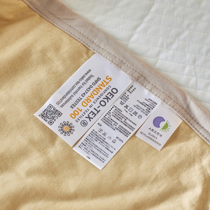 91家纺网 家纺一手货源 找家纺 安莱生活 2025新款全棉纯棉云感针织棉双拼夏被夏凉被空调被 奶卡双拼