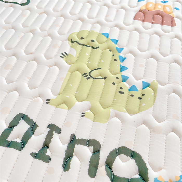 91家纺网 家纺一手货源 找家纺 布卢姆床垫 2025新款5mmA类乳胶凉席床笠套件夏被组合 恐龙世界