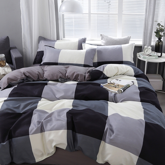 91家纺网 家纺一手货源 找家纺 悦织湾家纺 2025新款亲肤芦荟棉四件套轻奢印花磨毛床上用品亲肤棉四件套 创意空间