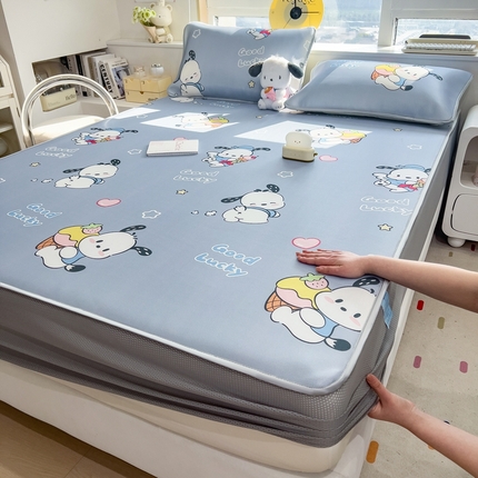 91家纺网 家纺一手货源 找家纺 （总）斯尔顿 2025新款炭光冰丝凉席-床笠款