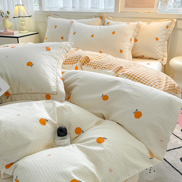 91家纺网 家纺一手货源 找家纺 红粉佳人家纺 2025春夏新款A类全棉纯棉12868纯棉单被套 甜桔