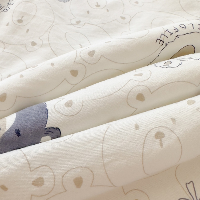 91家纺网 家纺一手货源 找家纺 西域种棉人·千百笠 2025新款A类新疆棉花夏凉被加宽包边水洗棉卡通印花吸湿透气棉花夏被空调被 凌香 小熊