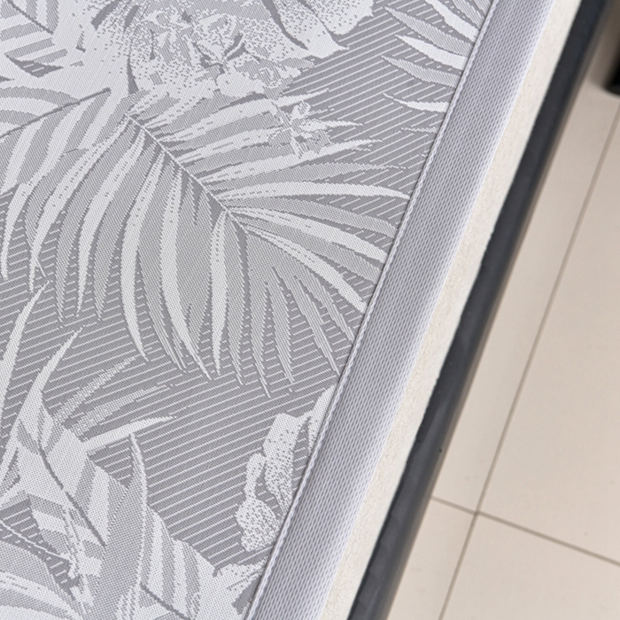 91家纺网 家纺一手货源 找家纺 芯诗曼家纺 2025新款三明治凉感丝提花冰丝席凉席 叶语恋-灰床席款