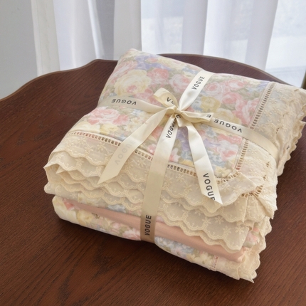 91家纺网 家纺一手货源 找家纺 （总）黛馨 2025新款全棉纯棉镂空蕾丝边四件套