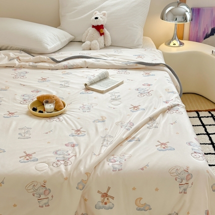 91家纺网 家纺一手货源 找家纺 （总）觅糖家纺 2025新款软糯针织云柔大豆夏被