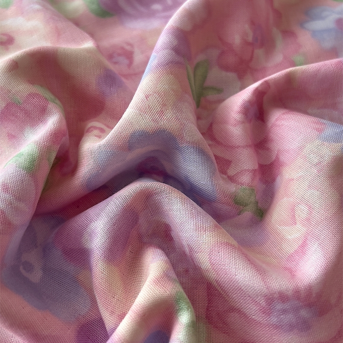 91家纺网 家纺一手货源 找家纺 优品阁  2025新款A类全棉有氧双层纱四件套 亦然花语