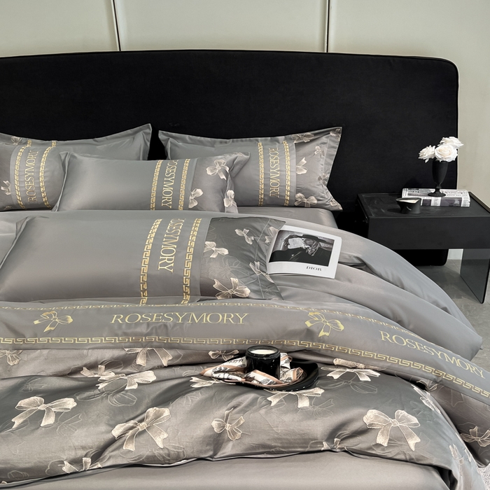 91家纺网 家纺一手货源 找家纺 （总）米彩家纺 2025新款A类水洗真丝金丝浮雕提花绣花四件套