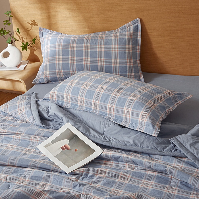 91家纺网 家纺一手货源 找家纺 西域种棉人·千百笠 2025新款A类100%新疆棉花夏凉被纯棉全棉填充原棉空调被手工宽边水洗棉夏被 罗宾格