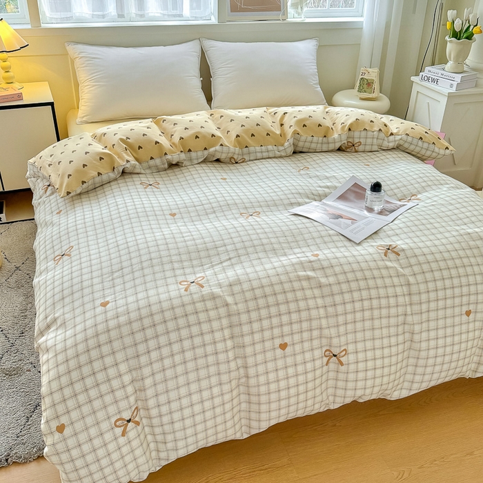 91家纺网 家纺一手货源 找家纺 红粉佳人家纺 2025春夏新款A类全棉纯棉12868纯棉单被套 极简主义