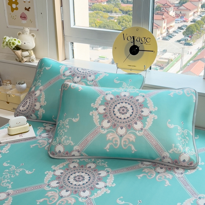 91家纺网 家纺一手货源 找家纺 （总）斯尔顿 2025新款炭光冰丝凉席-床笠款