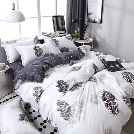 91家纺网 家纺一手货源 找家纺 （总）悦织湾家纺 2025新款亲肤芦荟棉四件套轻奢印花磨毛床上用品亲肤棉四件套