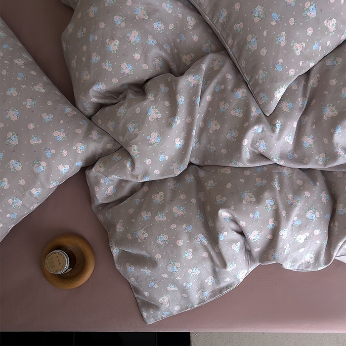 91家纺网 家纺一手货源 找家纺 优品阁  2025新款A类全棉有氧双层纱四件套 秀妍