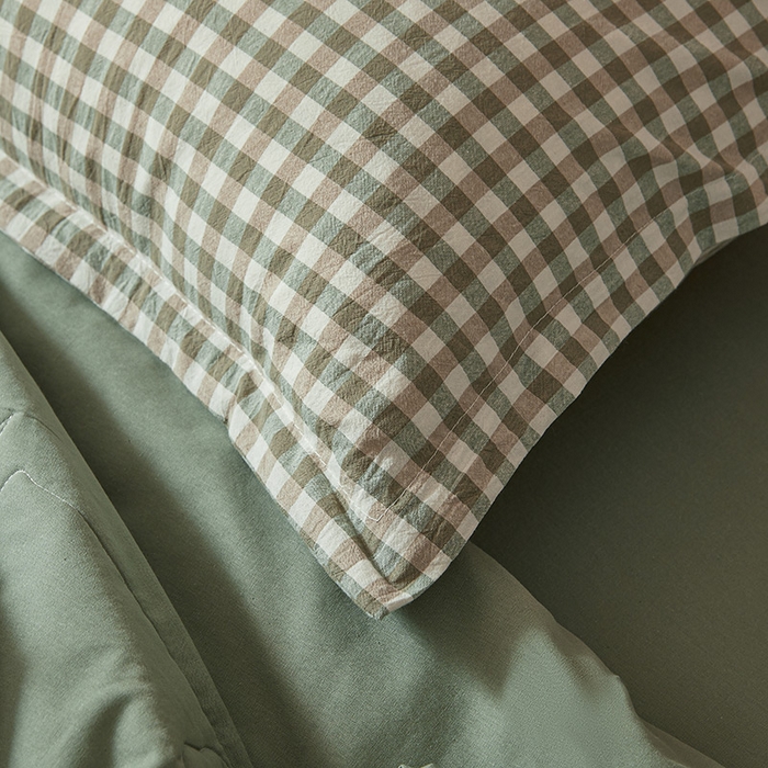 91家纺网 家纺一手货源 找家纺 西域种棉人·千百笠 2025新款A类100%新疆棉花夏凉被纯棉全棉填充原棉空调被手工宽边水洗棉夏被 绿小格