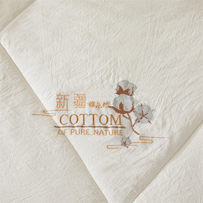 91家纺网 家纺一手货源 找家纺 （总）西域种棉人·千百笠 2025新款A类100%新疆棉花夏凉被纯棉全棉填充毛巾绣绣花纯色双拼原棉空调被夏被
