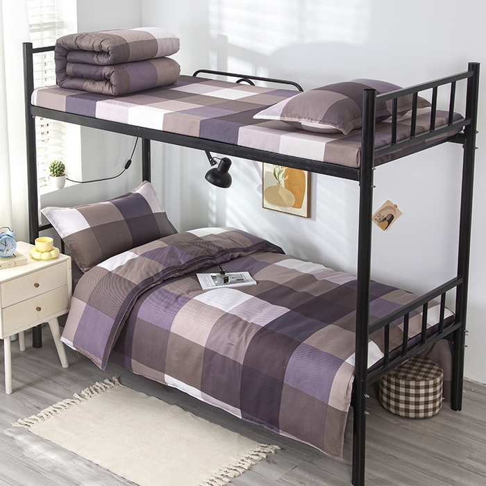 91家纺网 家纺一手货源 找家纺 悦织湾家纺 2025新款印花学生宿舍亲肤芦荟棉三件套单双人四件套轻奢印花磨毛床上用品 巴罗格