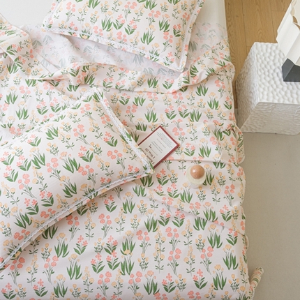 91家纺网 家纺一手货源 找家纺 （总）萌宝 2025老粗布新款纯棉细纱三枚缎卡帆布花边款软凉席床单提供买家秀