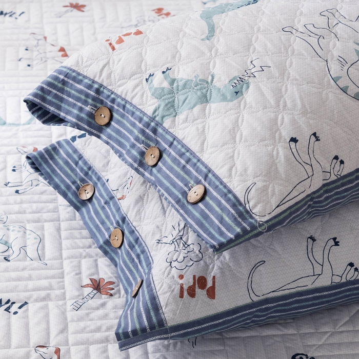 91家纺网 家纺一手货源 找家纺 优乐家纺 2025新款纯棉印花夹棉系列四件套-纽扣款新狂欢乐园