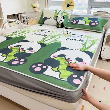 91家纺网 家纺一手货源 找家纺 （总）斯尔顿 2025新款炭光冰丝凉席-床笠款