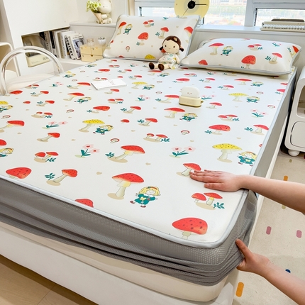 91家纺网 家纺一手货源 找家纺 （总）斯尔顿 2025新款炭光冰丝凉席-床笠款