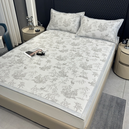 91家纺网 家纺一手货源 找家纺 （总）曲宿家纺 2025新款A类高分子色织提花软凉席系列