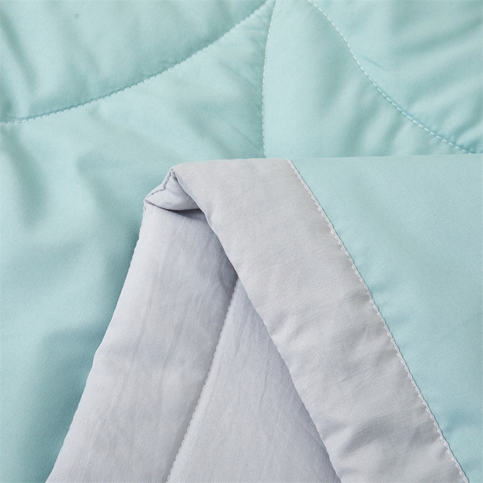 91家纺网 家纺一手货源 找家纺 西域种棉人·千百笠 2025新款A类100%新疆棉花夏凉被纯棉全棉填充毛巾绣绣花纯色双拼原棉空调被夏被 云暖-山水青