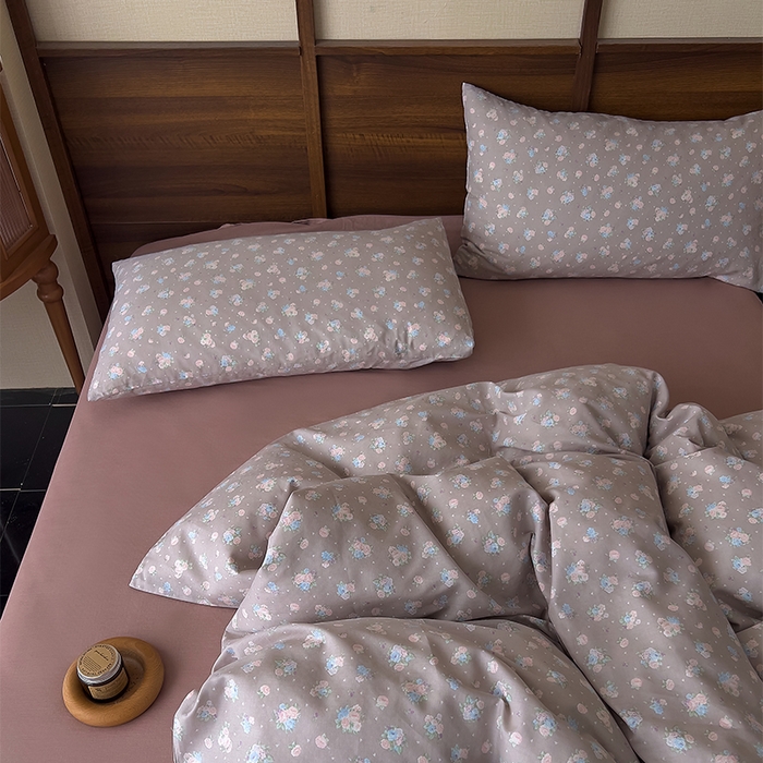 91家纺网 家纺一手货源 找家纺 优品阁  2025新款A类全棉有氧双层纱四件套 秀妍