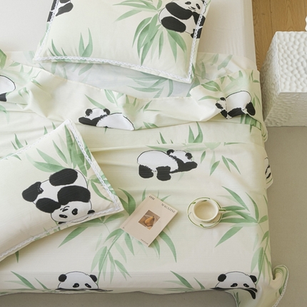 91家纺网 家纺一手货源 找家纺 （总）萌宝老粗布毛绒玩具 2025新款原棉老粗布印花床单系列细纱帆布软凉席三枚段条花边款