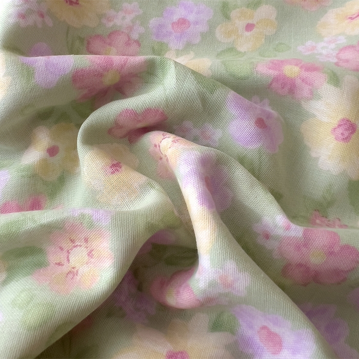 91家纺网 家纺一手货源 找家纺 优品阁  2025新款A类全棉有氧双层纱四件套 花海