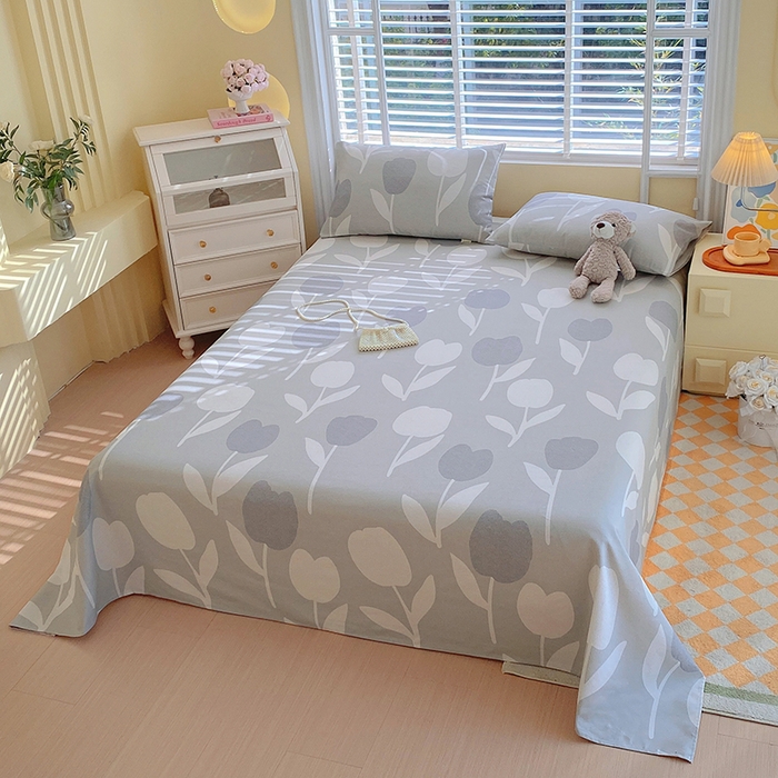 91家纺网 家纺一手货源 找家纺 爱彼家纺 2025新款锦柔老粗布席子凉席床单 人间白茶