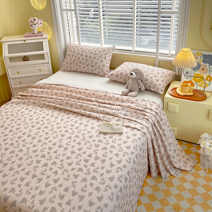 91家纺网 家纺一手货源 找家纺 爱彼家纺 2025新款锦柔老粗布席子凉席床单 漫花