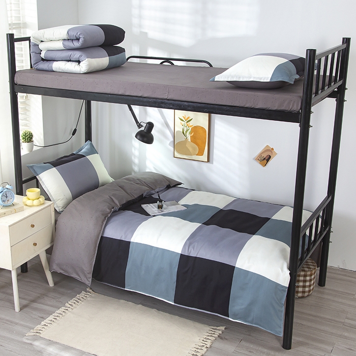 91家纺网 家纺一手货源 找家纺 悦织湾家纺 2025新款印花学生宿舍亲肤芦荟棉三件套单双人四件套轻奢印花磨毛床上用品 创意空间