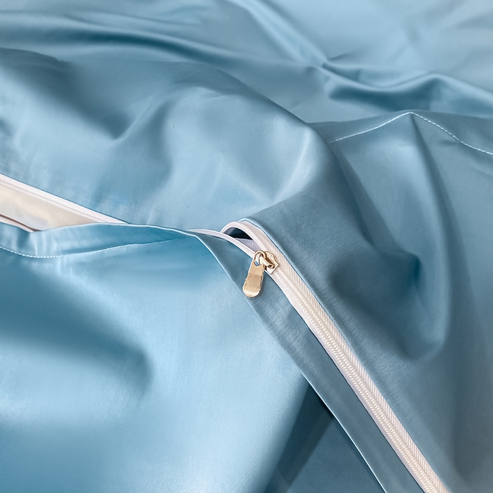 91家纺网 家纺一手货源 找家纺 瑞驰家纺 2025新款长绒棉纯棉绣花四件套--千寻系列 千寻-茗萃蓝