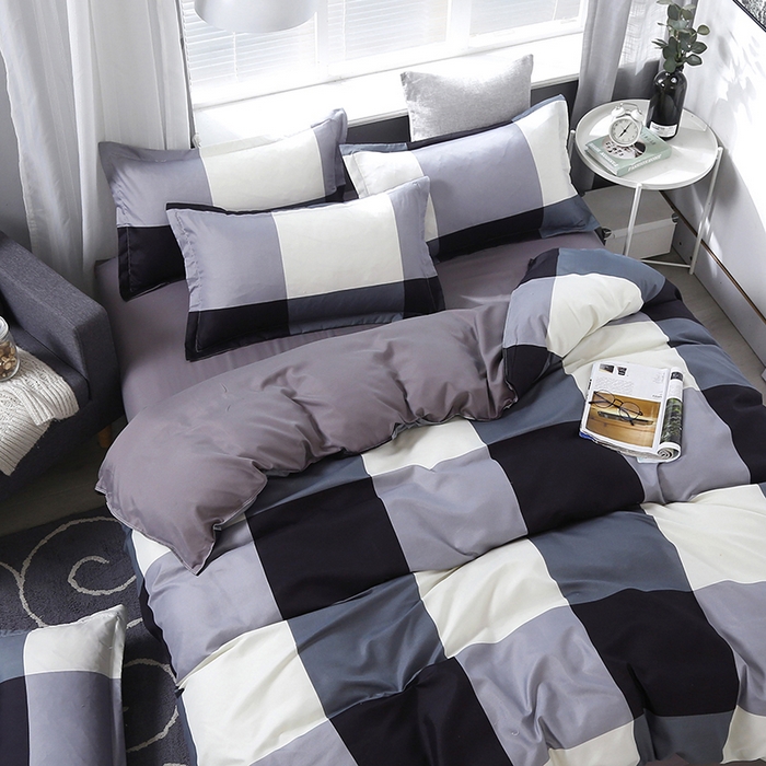 91家纺网 家纺一手货源 找家纺 悦织湾家纺 2025新款亲肤芦荟棉四件套轻奢印花磨毛床上用品亲肤棉四件套 创意空间