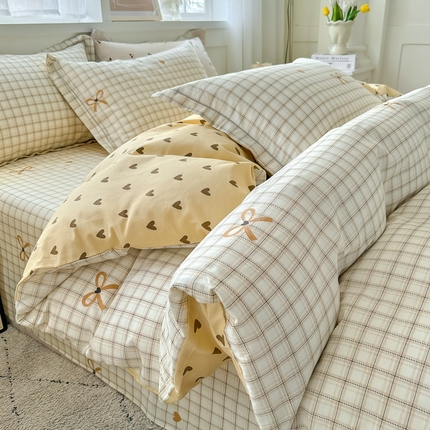 红粉佳人家纺 2025春夏新款A类全棉纯棉12868纯棉单被套 极简主义