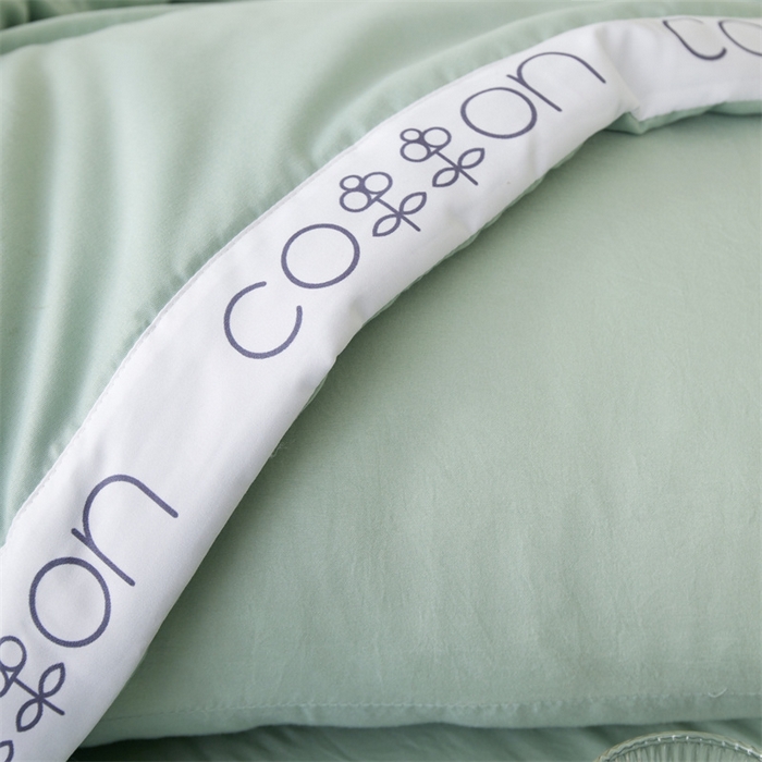 91家纺网 家纺一手货源 找家纺 西域种棉人·千百笠 2025新款A类100%新疆棉花夏凉被纯棉全棉填充毛巾绣绣花纯色双拼原棉空调被夏被 千寻薄荷绿