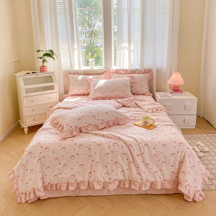 欧尚 2025新款ins风夏被四件套 叮叮猫