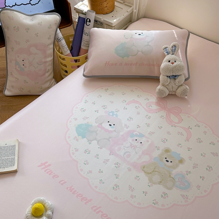 91家纺网 家纺一手货源 找家纺 美乐迪家纺 2025新款碳光凉感冰丝席 碎花汪