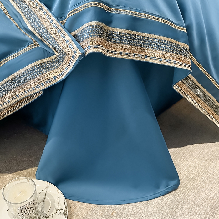 91家纺网 家纺一手货源 找家纺 瑞驰家纺 2025新款长绒棉纯棉绣花四件套--千寻系列 千寻-盛世兰